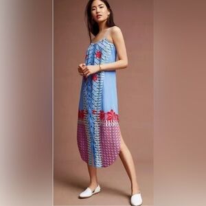 Anthropologie Lilka Embroidered Floral Dress